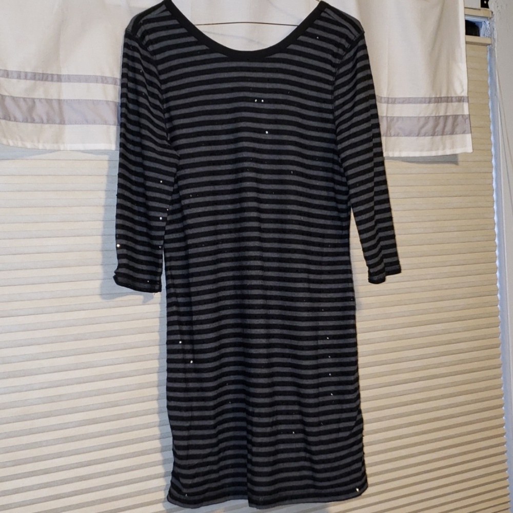Express shimmering tunic dress